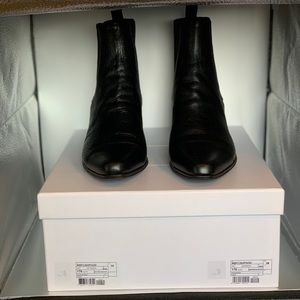 Balmain Artemisia Ankle Boots, Black Leather, Size 38, Like New